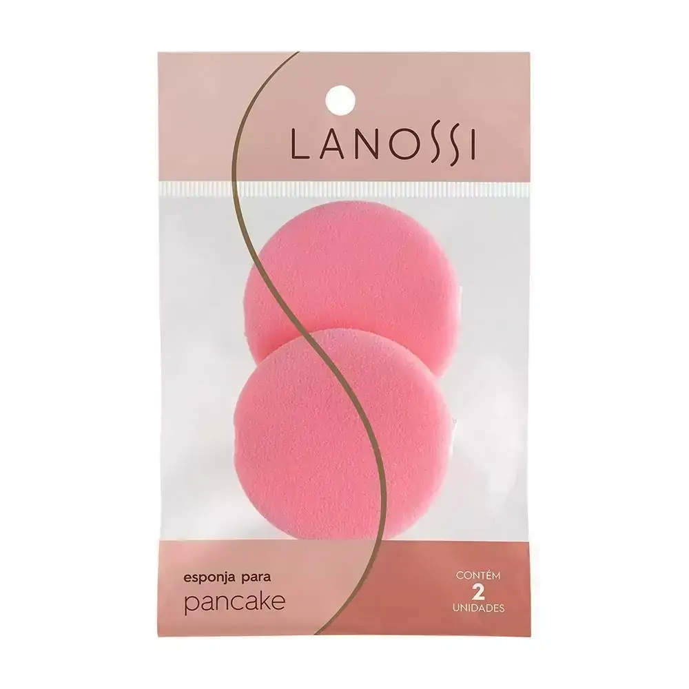 Esponja de Maquiagem Lanossi Pancake - 2 Unidades