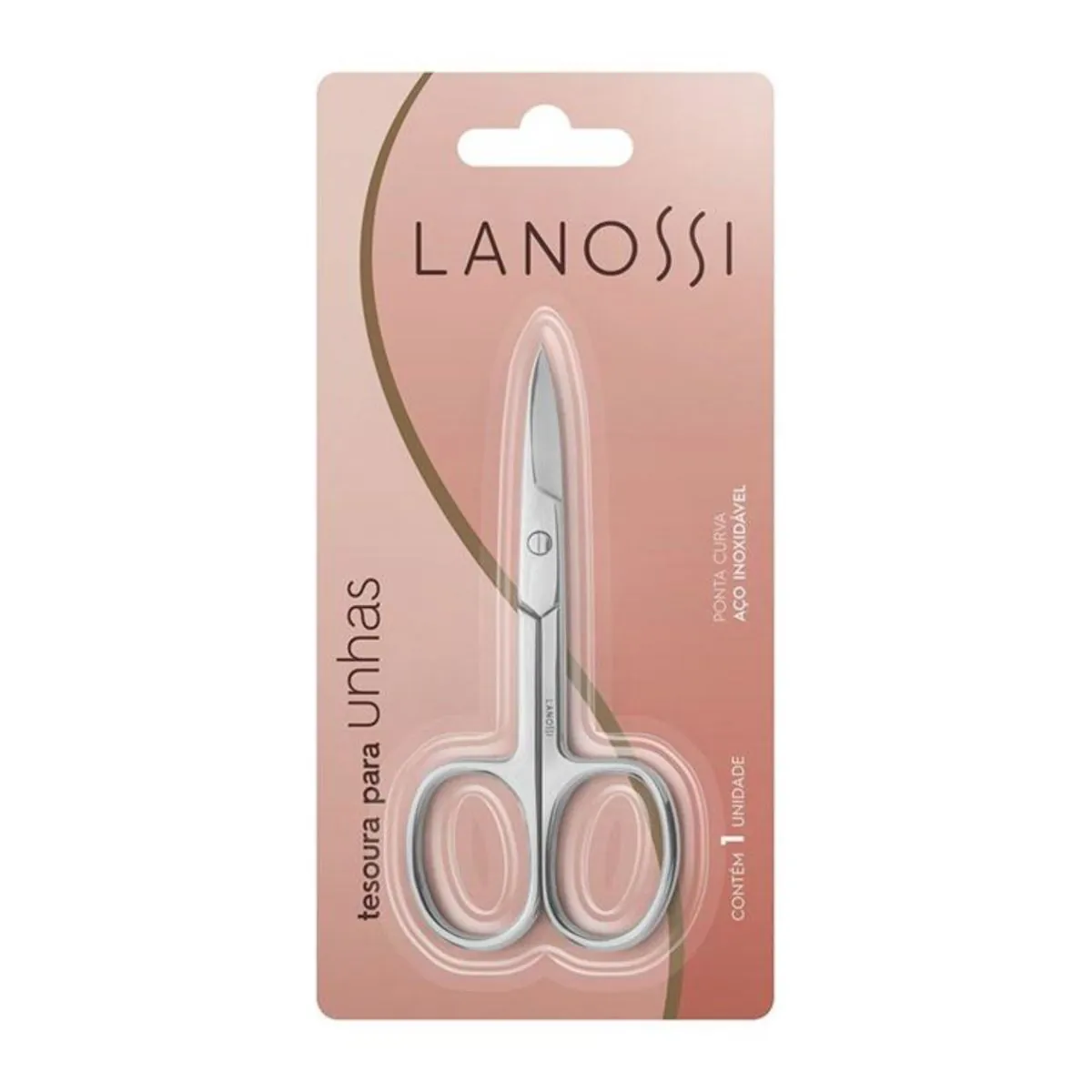 Tesoura Lanossi para Unhas Ponta Curvada