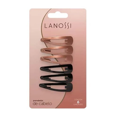 Conjunto Tic Tac Para Cabelo Lanossi Black Rose