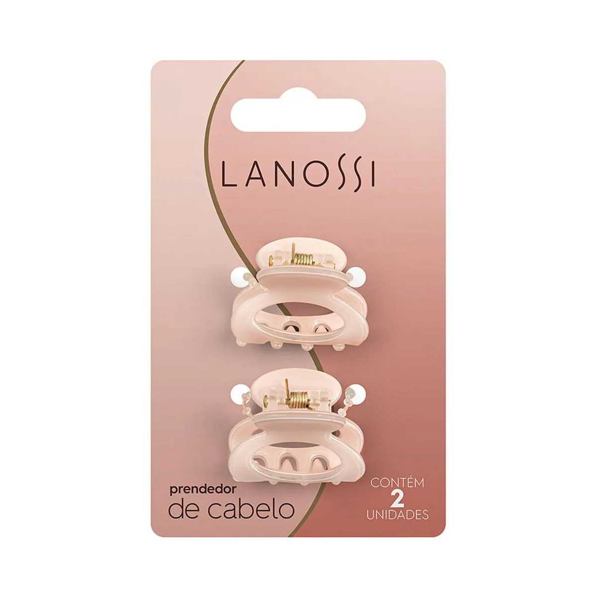 Kit Piranha De Cabelo Lanossi Pequena Rose 2 Unidades