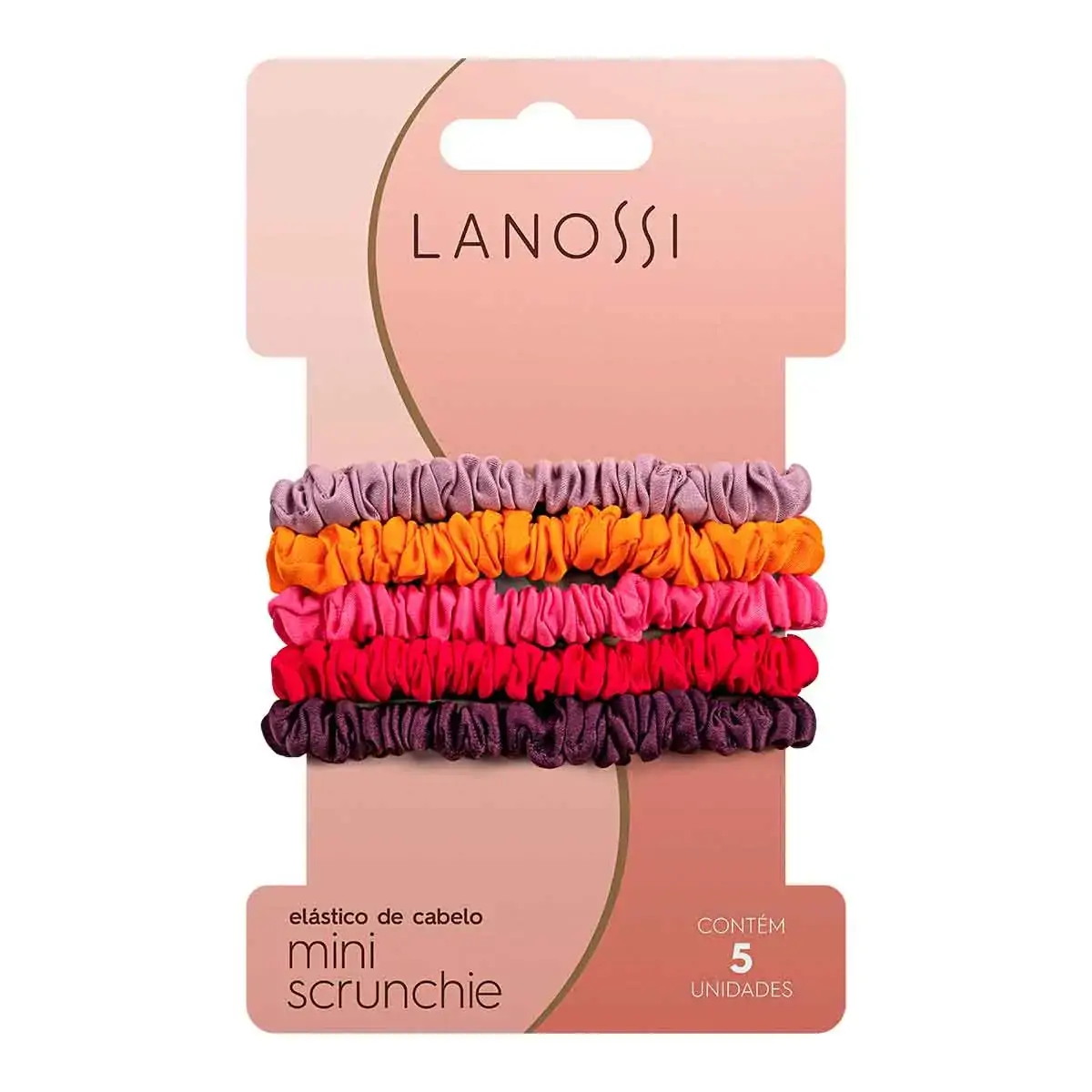 Conjunto De Elã¡stico Para Cabelo Lanossi Mini Scrunchie Summer Com 5 Unidades