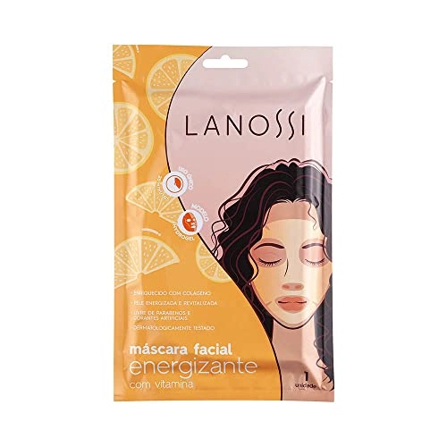 Máscara Facial Energizante Com Vitamina C E Colágeno De 10g, Lanossi.