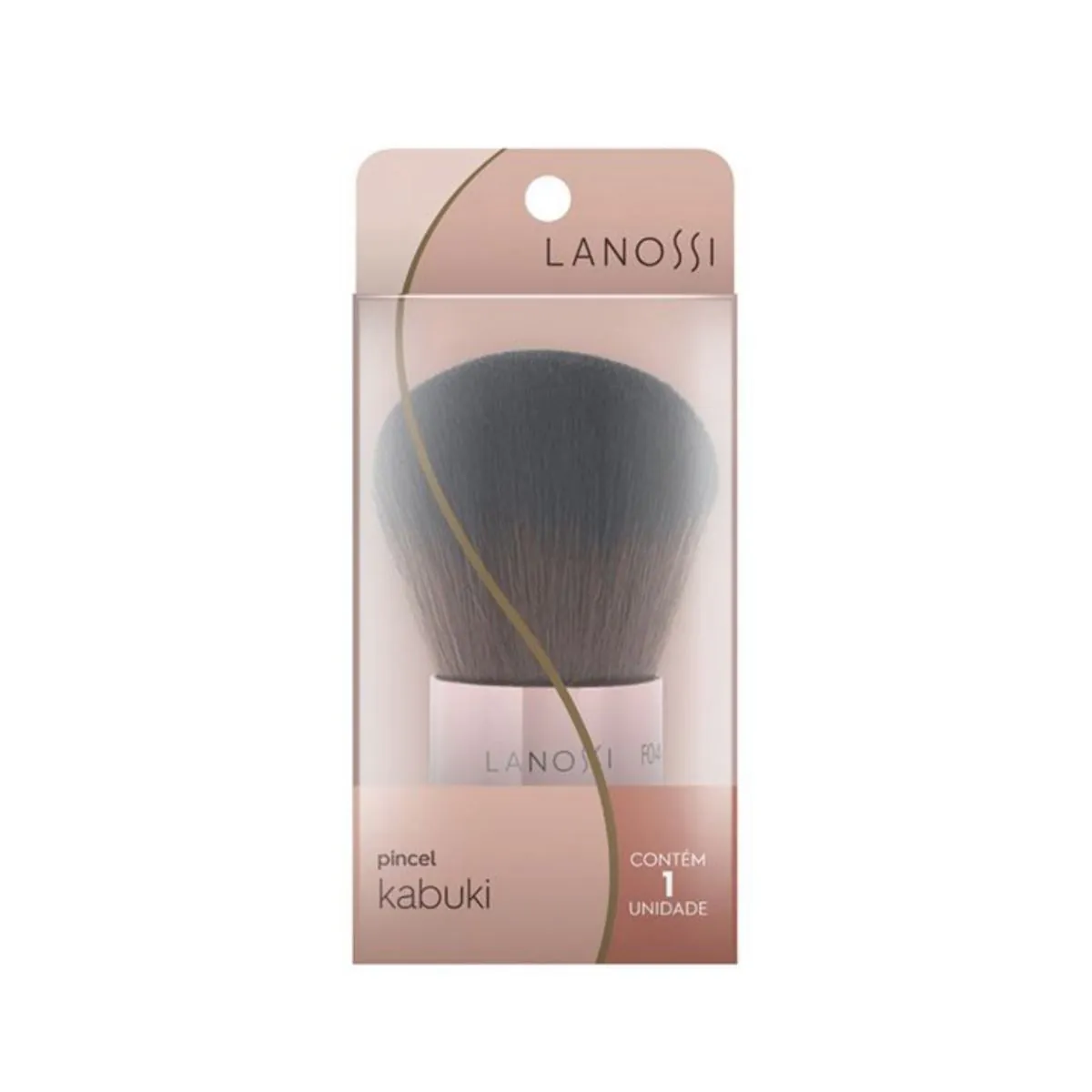 Pincel de Maquiagem Lanossi Compacto Kabuki Rose Black F04