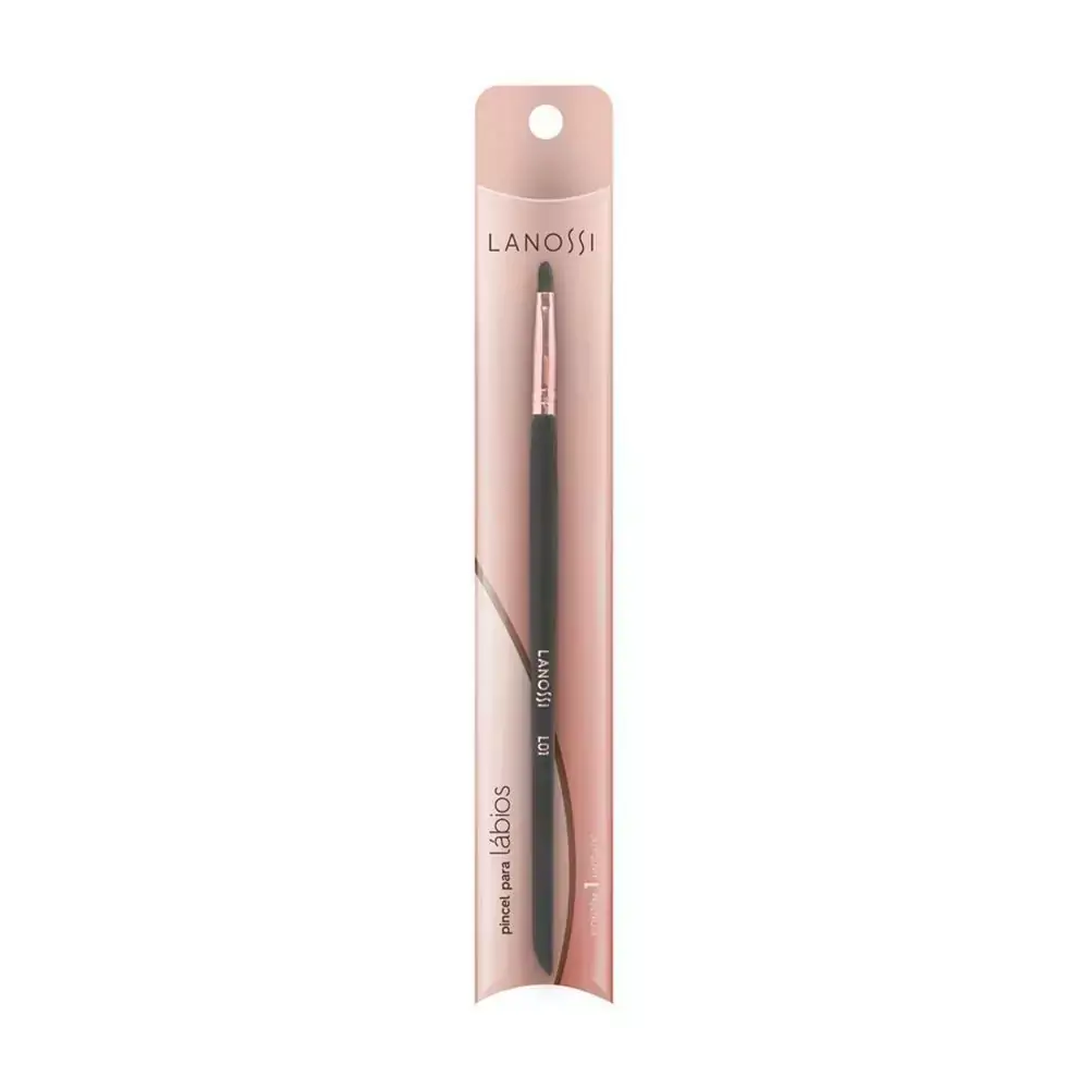 Pincel de Maquiagem Lanossi para Lábios Rose Black L01