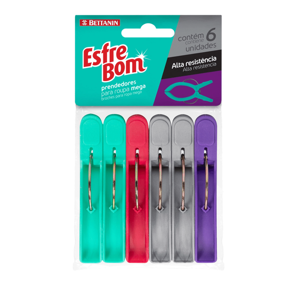Prendedor de Roupas EsfreBom Mega 6 Peças Bettanin BT3505