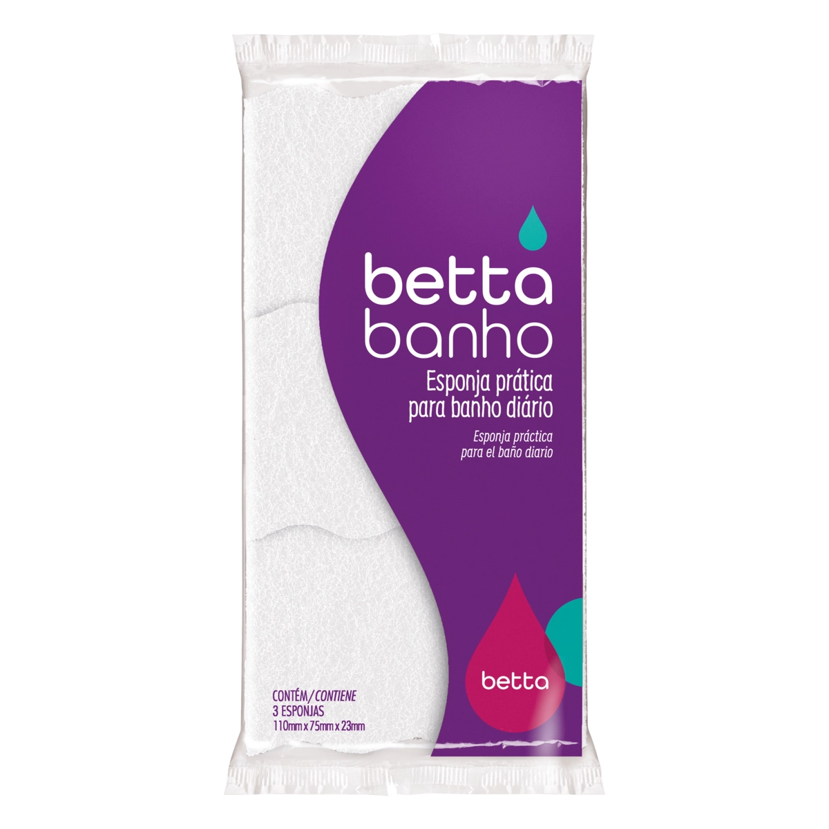 Esponja Para Banho Bettabanho 3 Unidades