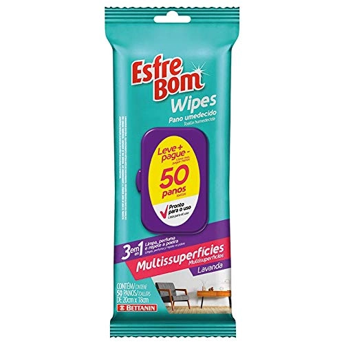 Pack Wipes Panos Umedecidos Cozinha Esfrebom 50 Unidades Bettanin