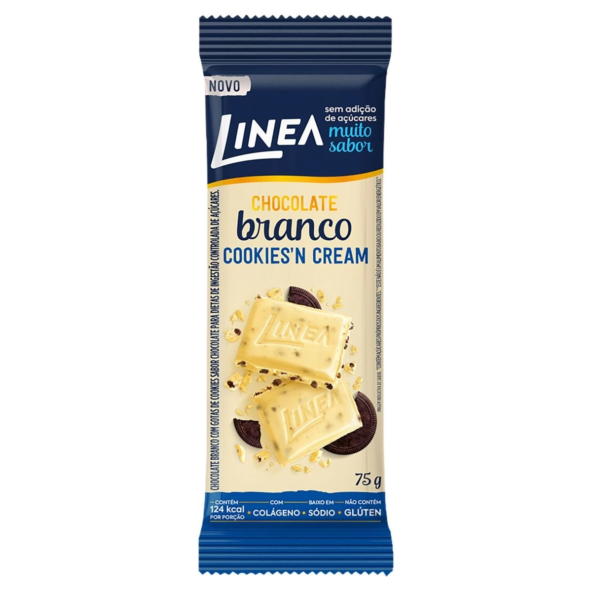 Chocolate Branco Cookiesn Cream Linea Pacote 75g
