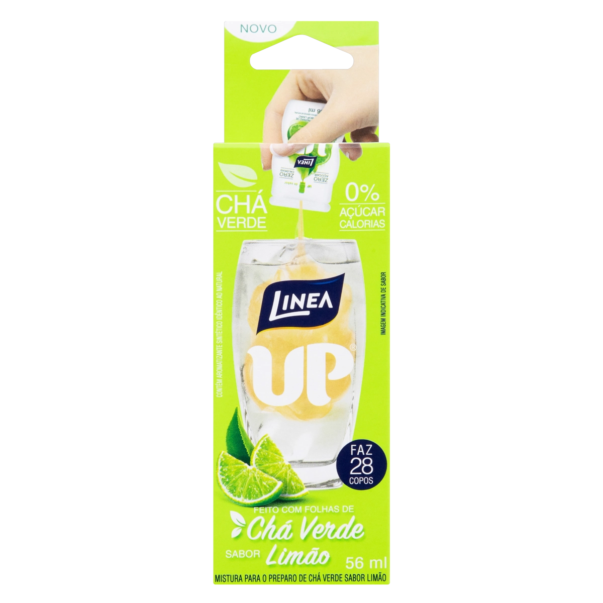 Chá Verde Limão Zero Açúcar Linea Up Caixa 56ml