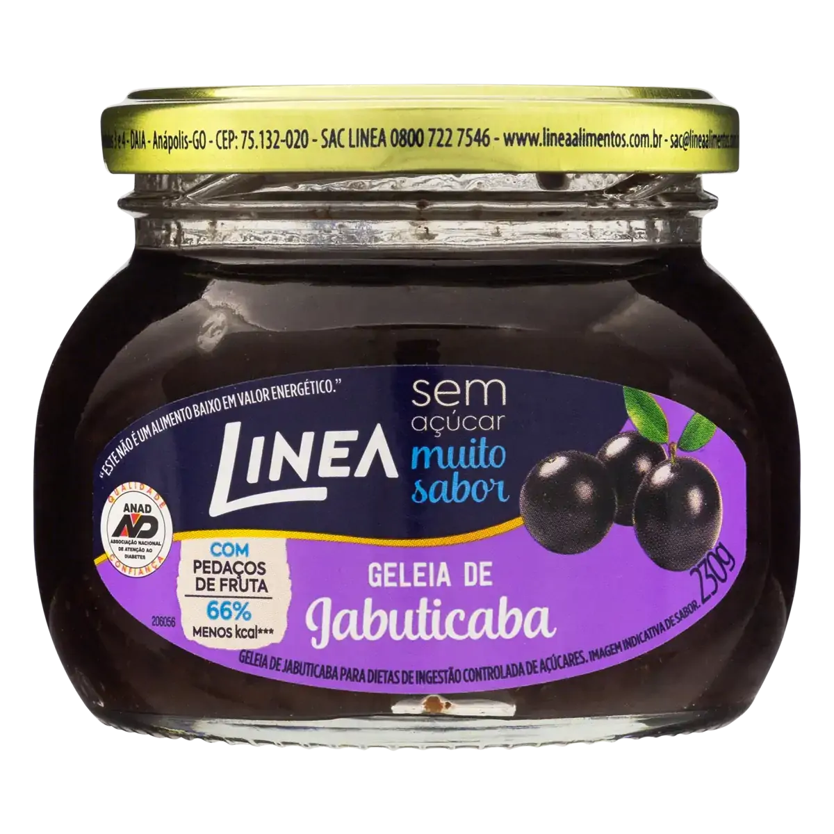 Geleia Jabuticaba Zero Açúcar Linea Vidro 230g