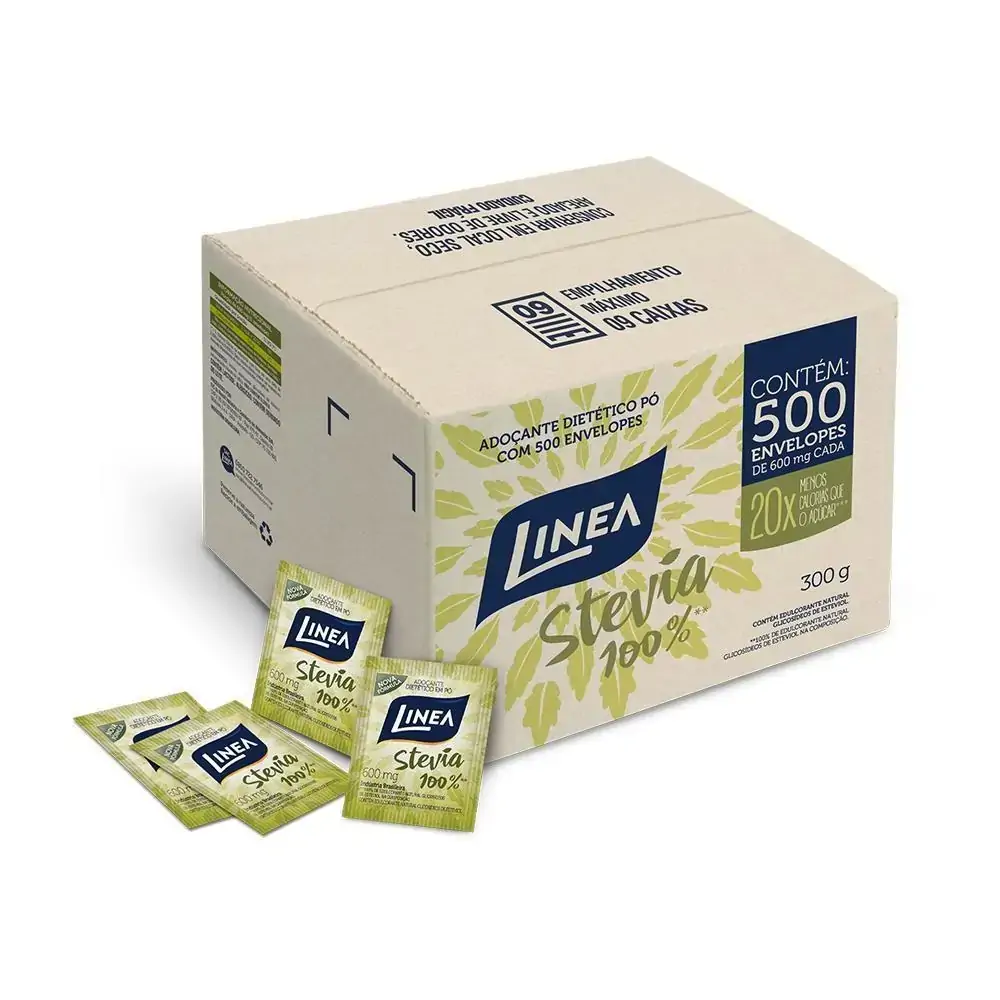 Adoçante Em Pó Stevia Linea Caixa 250g 500 Unidades