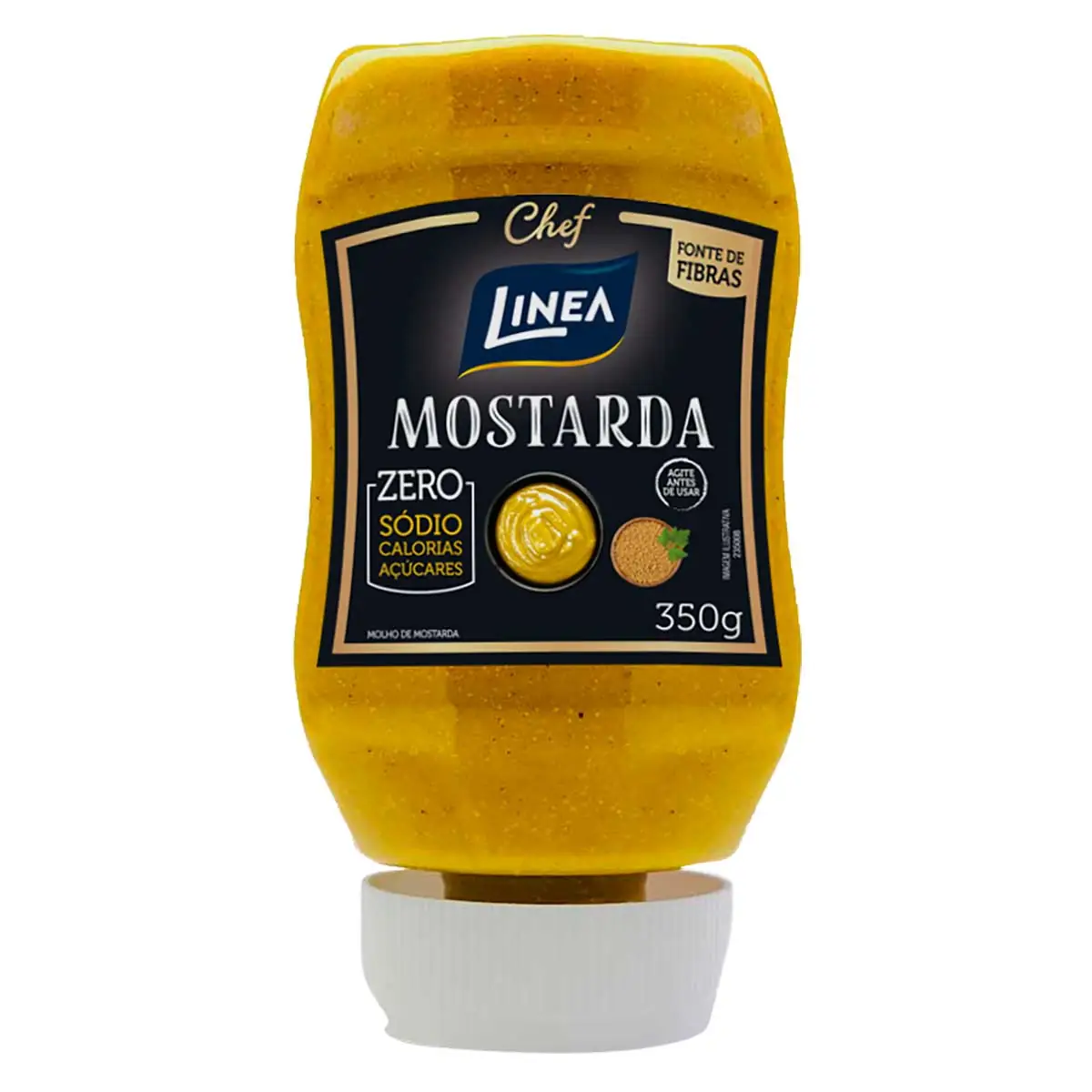 Mostarda Zero Sódio Zero Açúcar Linea Chef Squeeze 350g