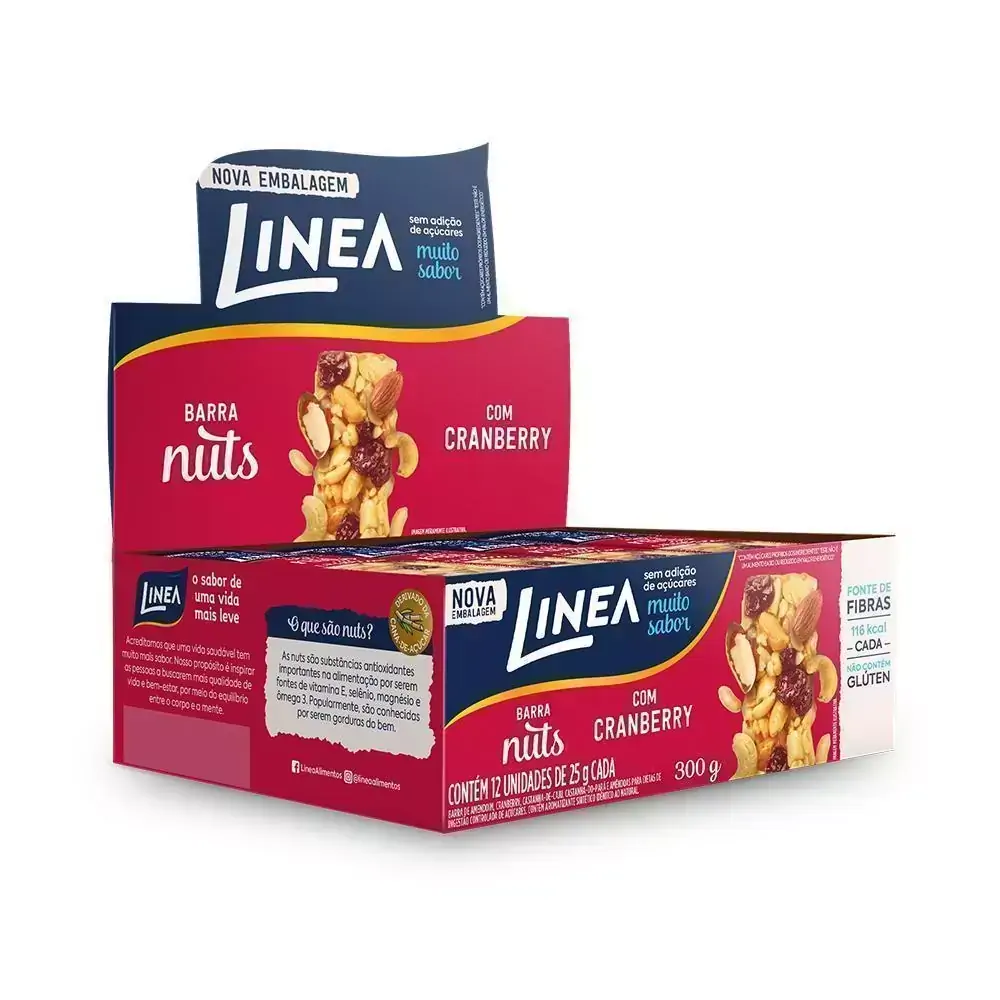 Linea Barra Nuts Cranberry 12 Unidades