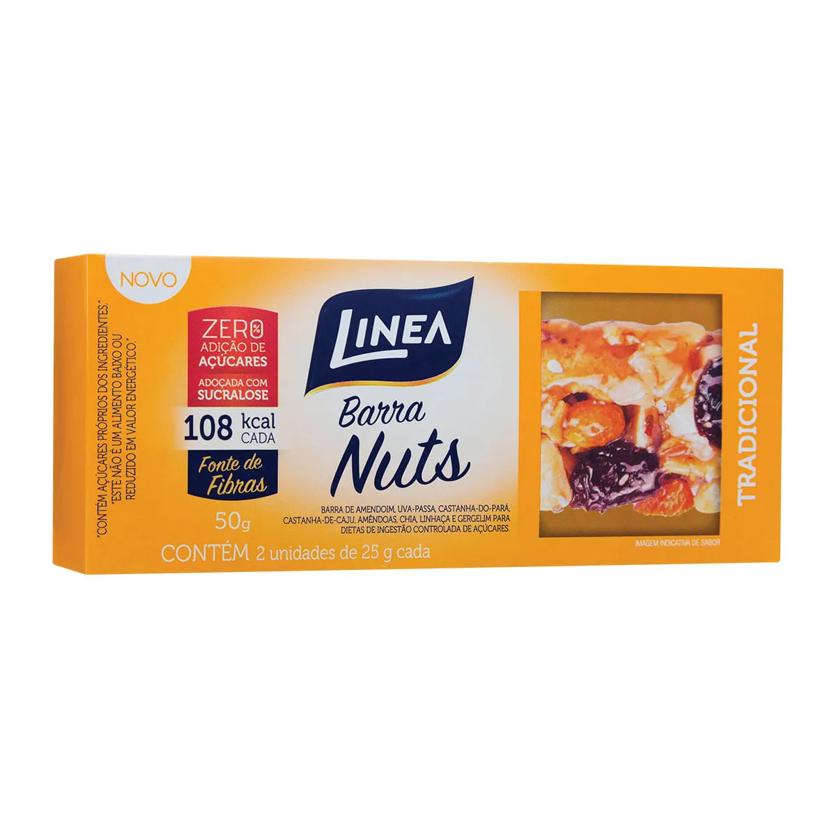 Pack Barra De Nuts Tradicional Linea Caixa 50g 2 Unidades