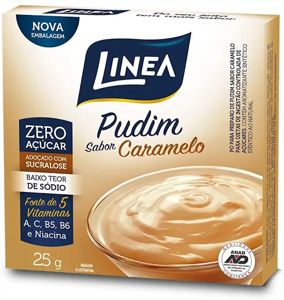 Pó Para Pudim Caramelo Zero Açúcar Linea Caixa 25g