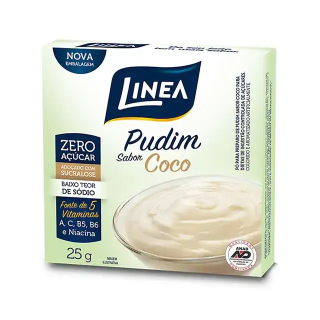 Pó Para Pudim Coco Zero Açúcar Linea Caixa 25g