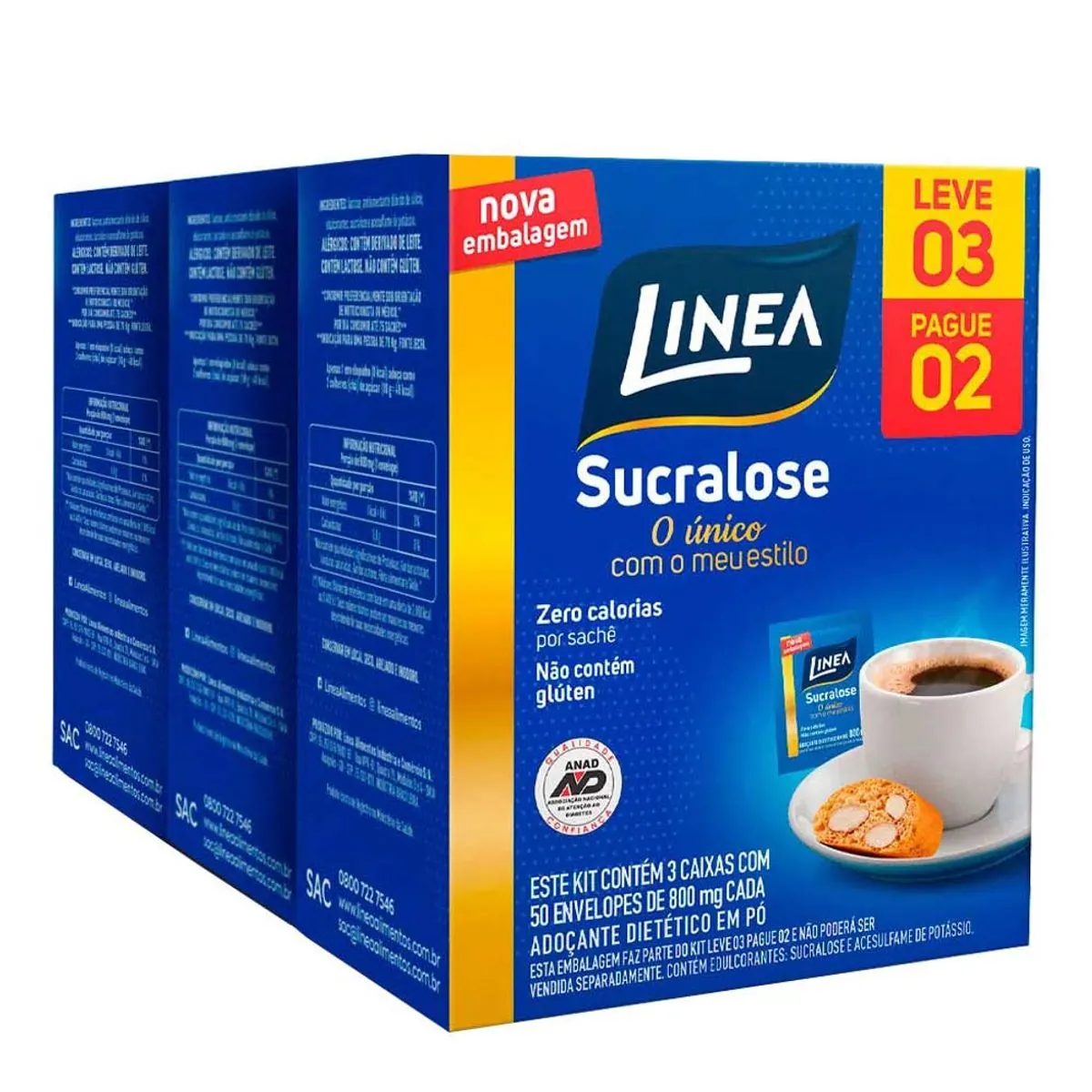Adoçante em Pó Linea Sucralose Leve 3 Pague 2