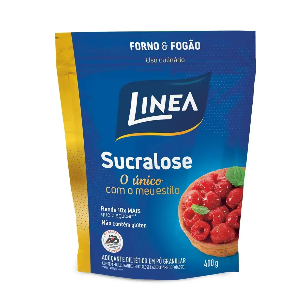 Adoçante Em Pó Sucralose Culinário Linea Forno Fogão Pouch 400g