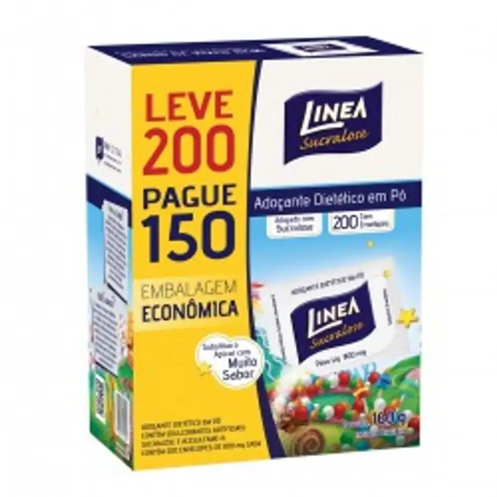 Adoçante Linea Sucralose Leve 200 Pague 150 Envelopes