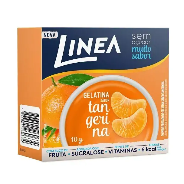 Gelatina Pó Tangerina Zero Açúcar Linea Caixa 10g