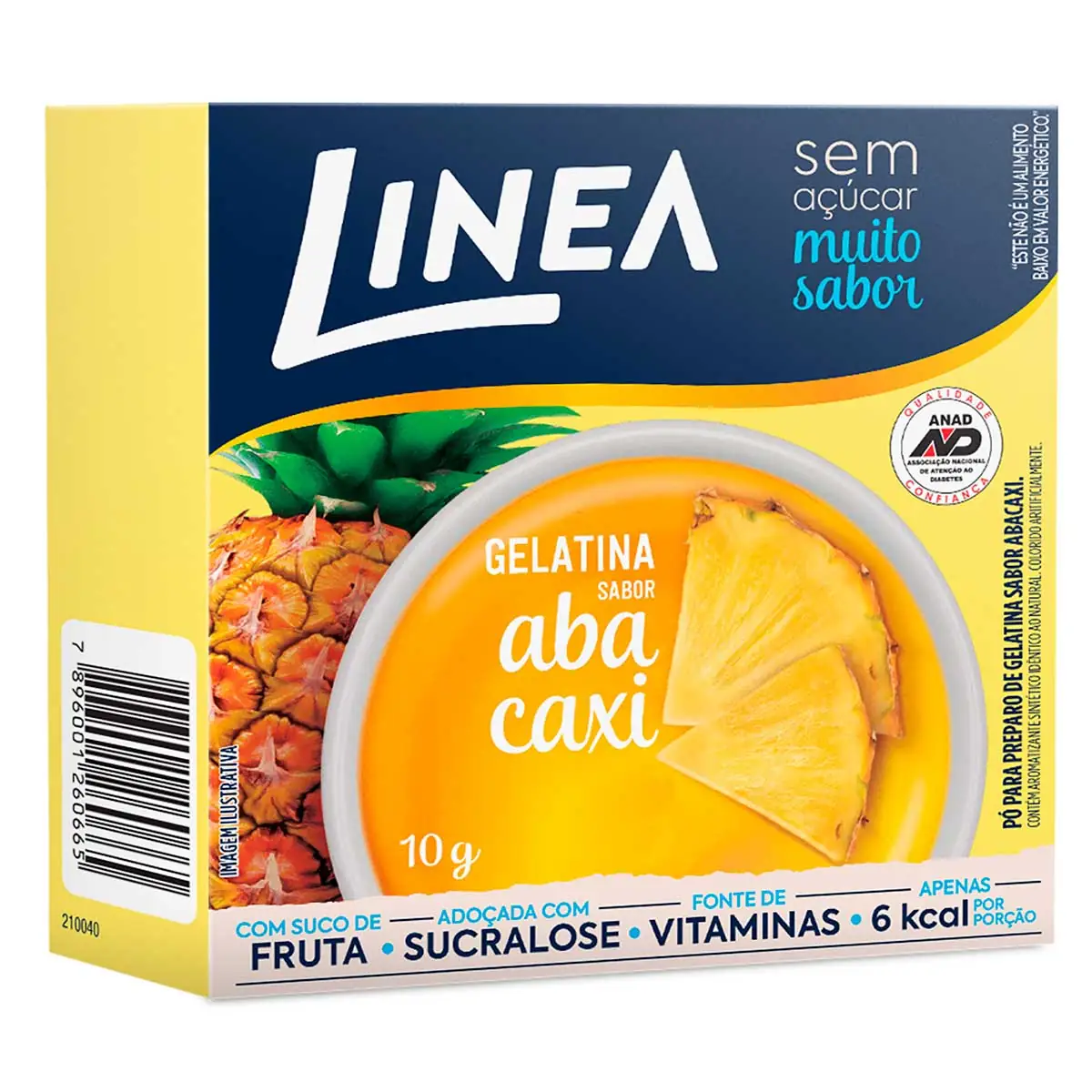 Gelatina Zero de Abacaxi LINEA 10g
