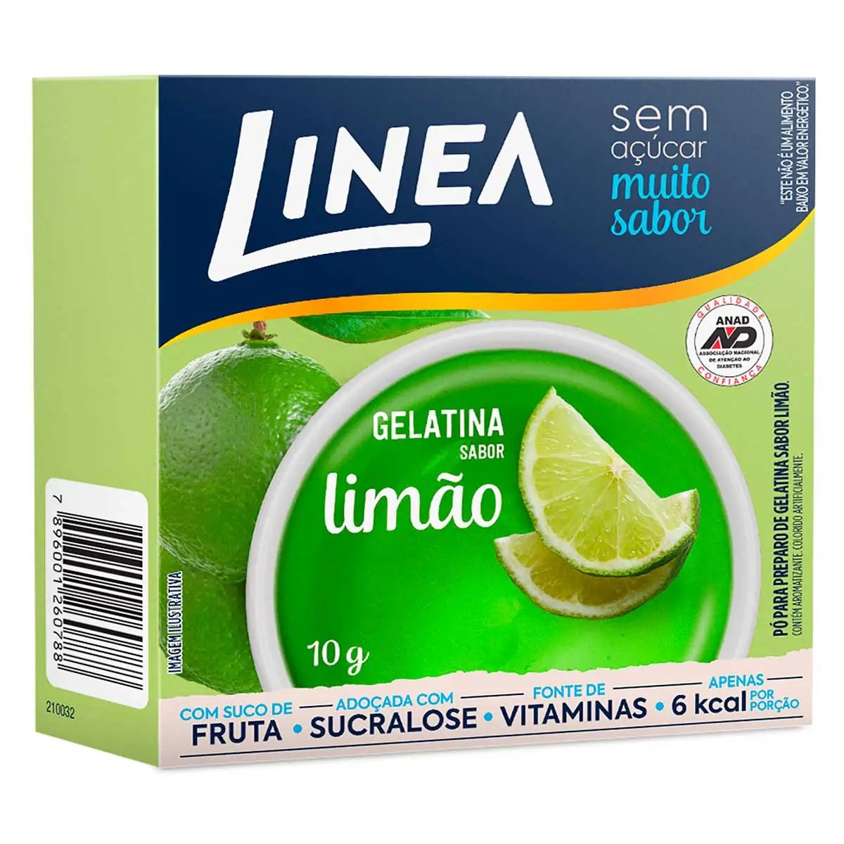 Gelatina Zero de Limão LINEA 10g