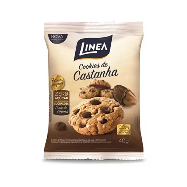 Cookie Castanha E Chocolate 400g Linea