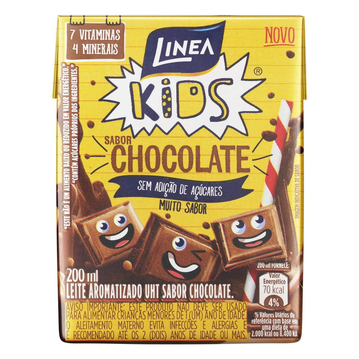 Leite Uht Aromatizado Chocolate Linea Kids Caixa 200ml