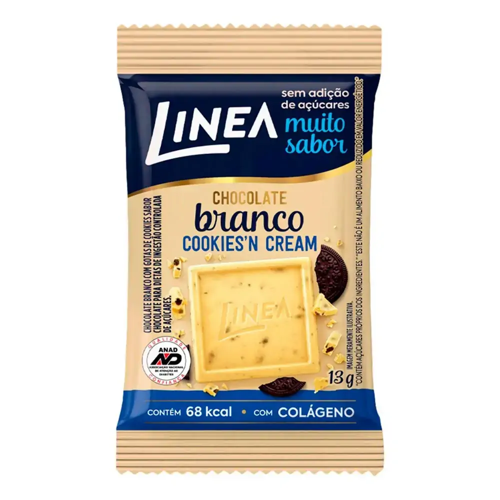 Chocolate Branco Cookiesn Cream Linea Pacote 13g
