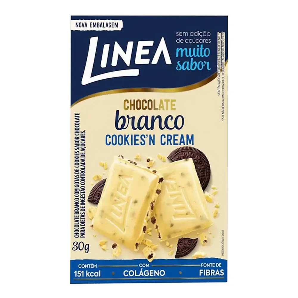 Chocolate Branco Cookies'n Cream Linea Zero Açúcar 30 g