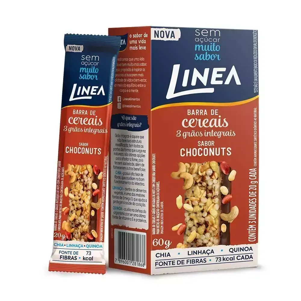 Linea Barra De Cereais 3 Grãos Integrais Choconuts 3 U