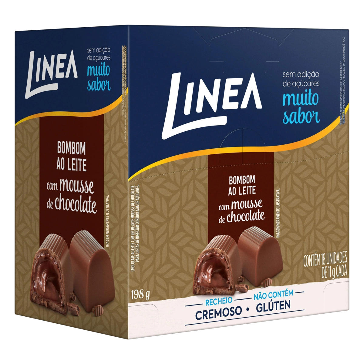 Linea Bombom Mousse De Chocolate 18 Unidades
