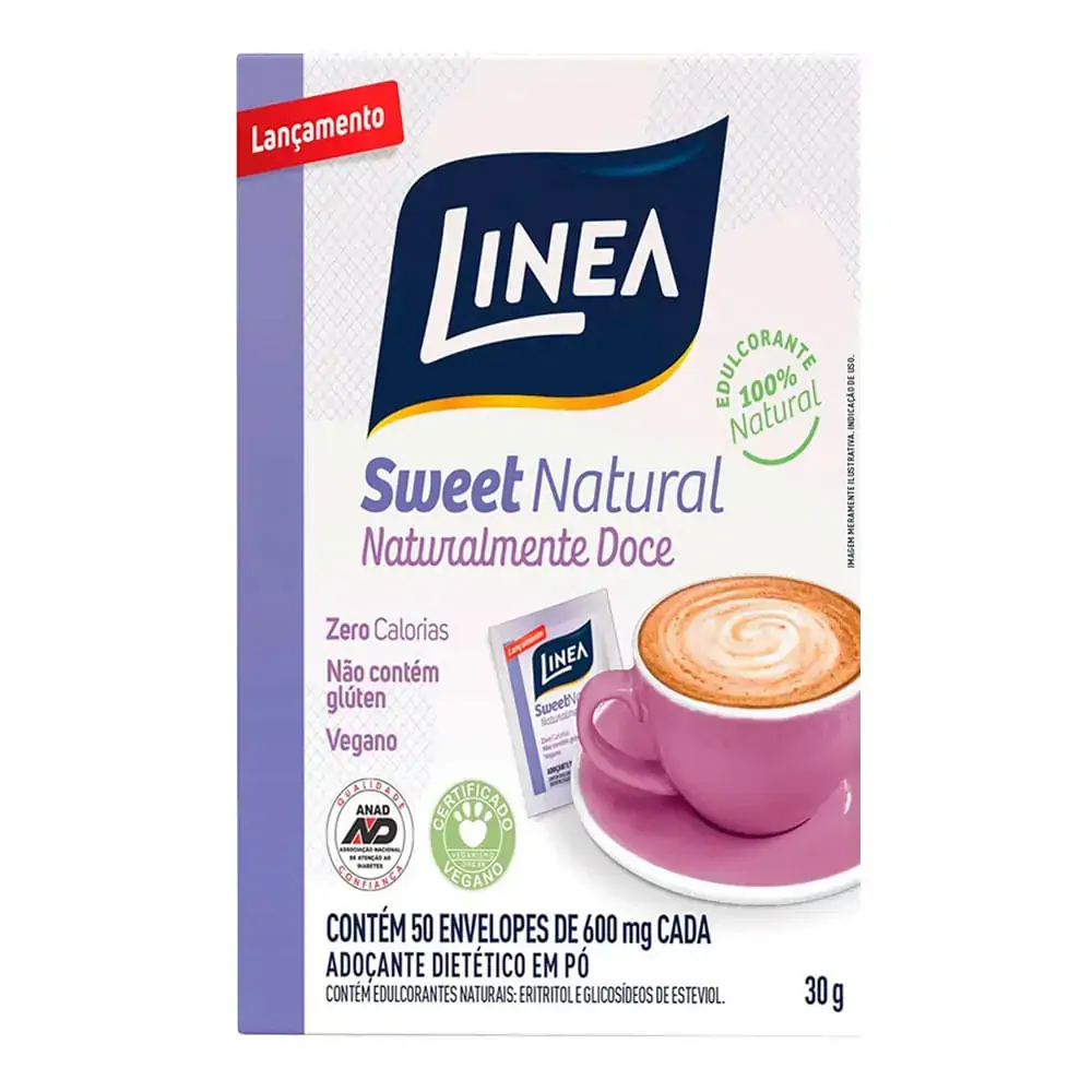 Adoçante em Pó Linea Sweet Natural Caixa 30g 50 Unidades