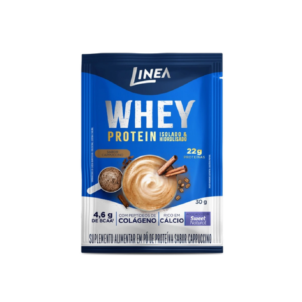 Suplemento Alimentar Pó Cappuccino Linea Whey Protein Envelope 30g