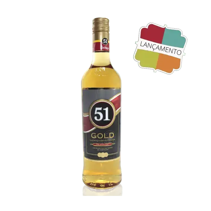 CACHAÇA 51 GOLD TIPO EXPORTACAO 700ML
