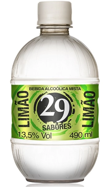 Bebida Mista Alcoólica Limão 29 Sabores Garrafa 490ml