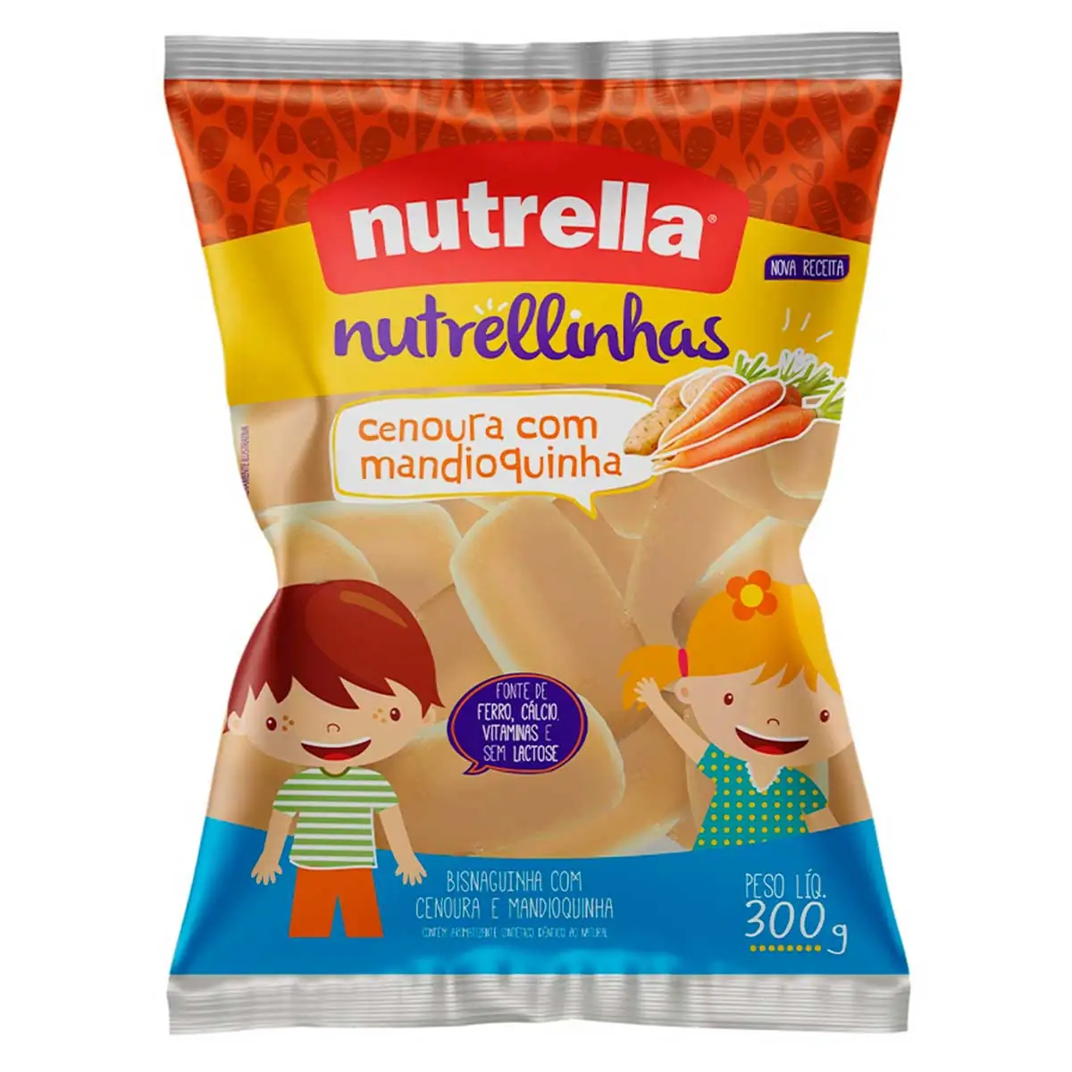 Bisnaguinha de Cenoura com Mandioquinha Nutrella Nutrellinhas 300g