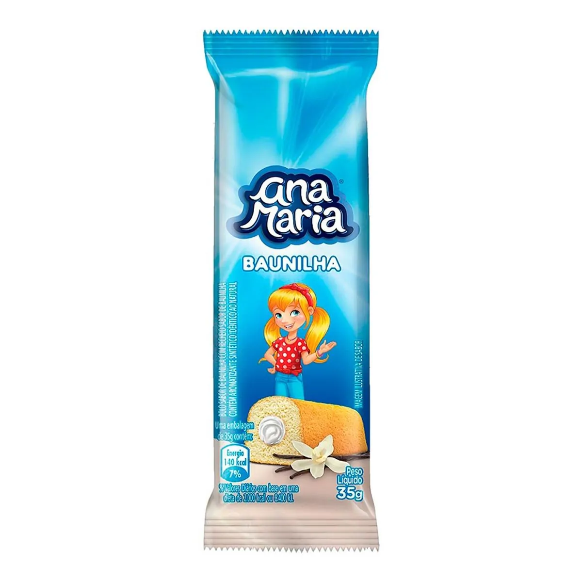 Bolo de Baunilha com Recheio de Baunilha Ana Maria 35g