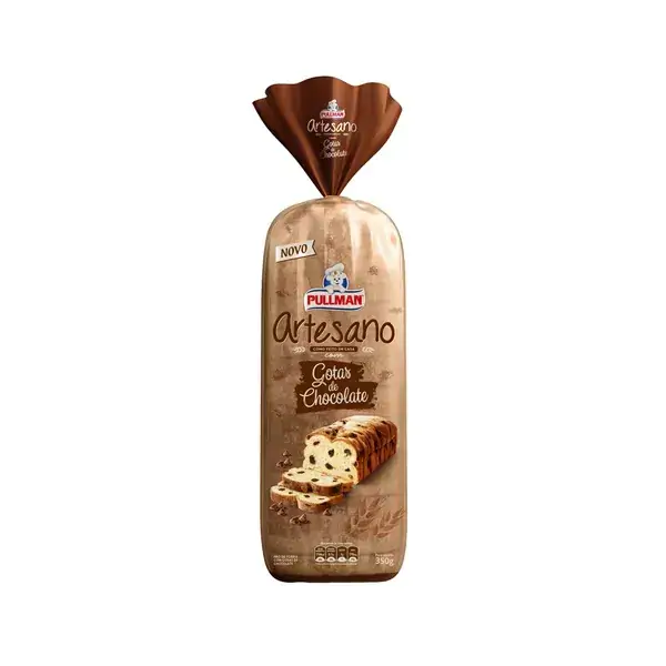 Pao Artesano Pullman 350g Gotas Chocolate