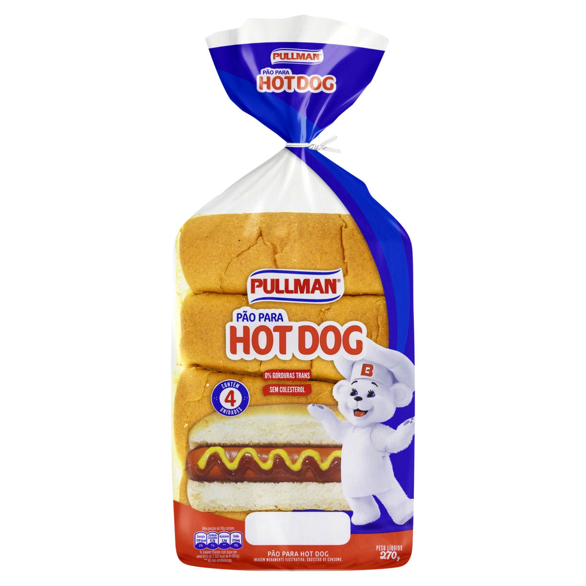 Pão de Hot Dog Pullman 270g