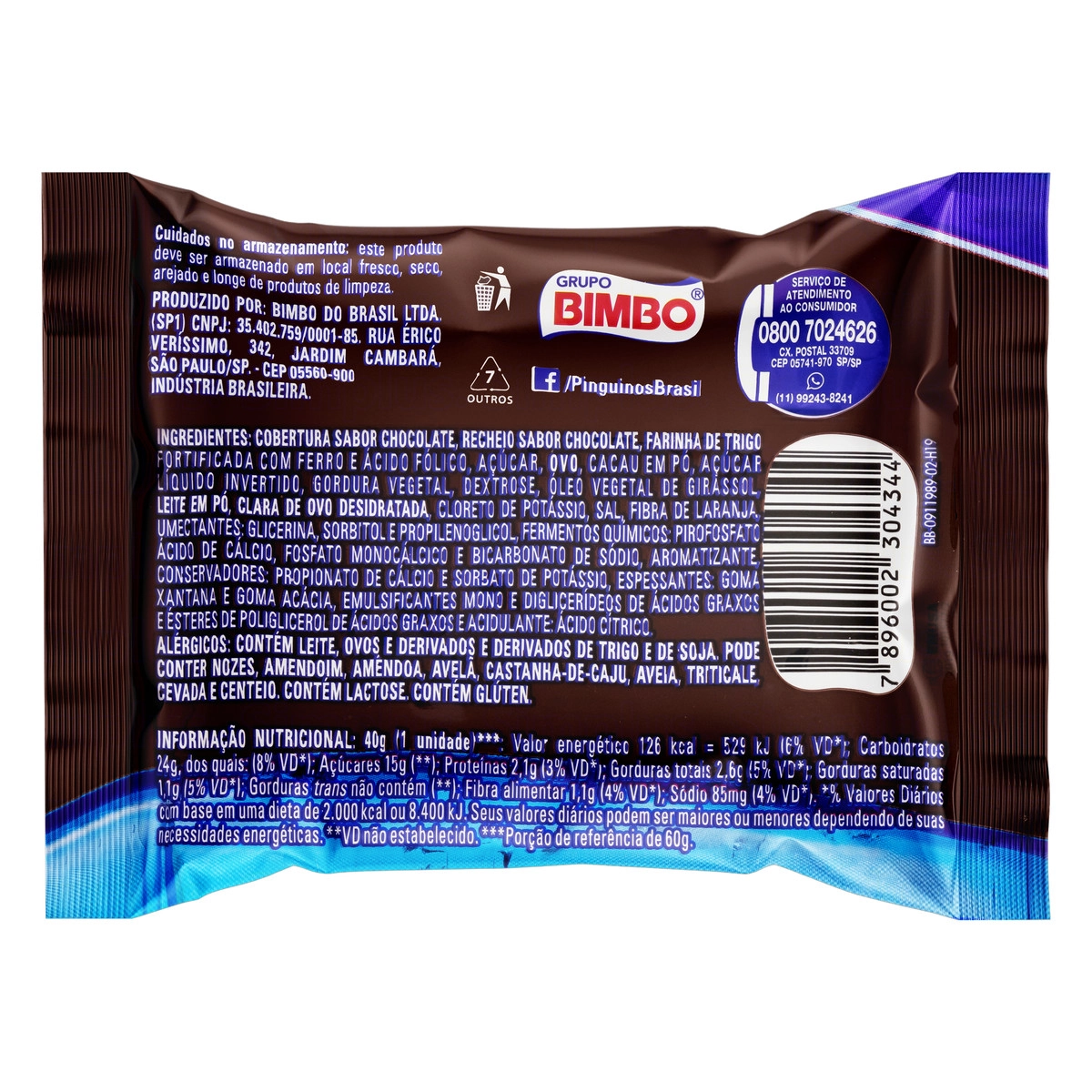 Bolo Pinguinos Ana Maria Duplo Chocolate 40g