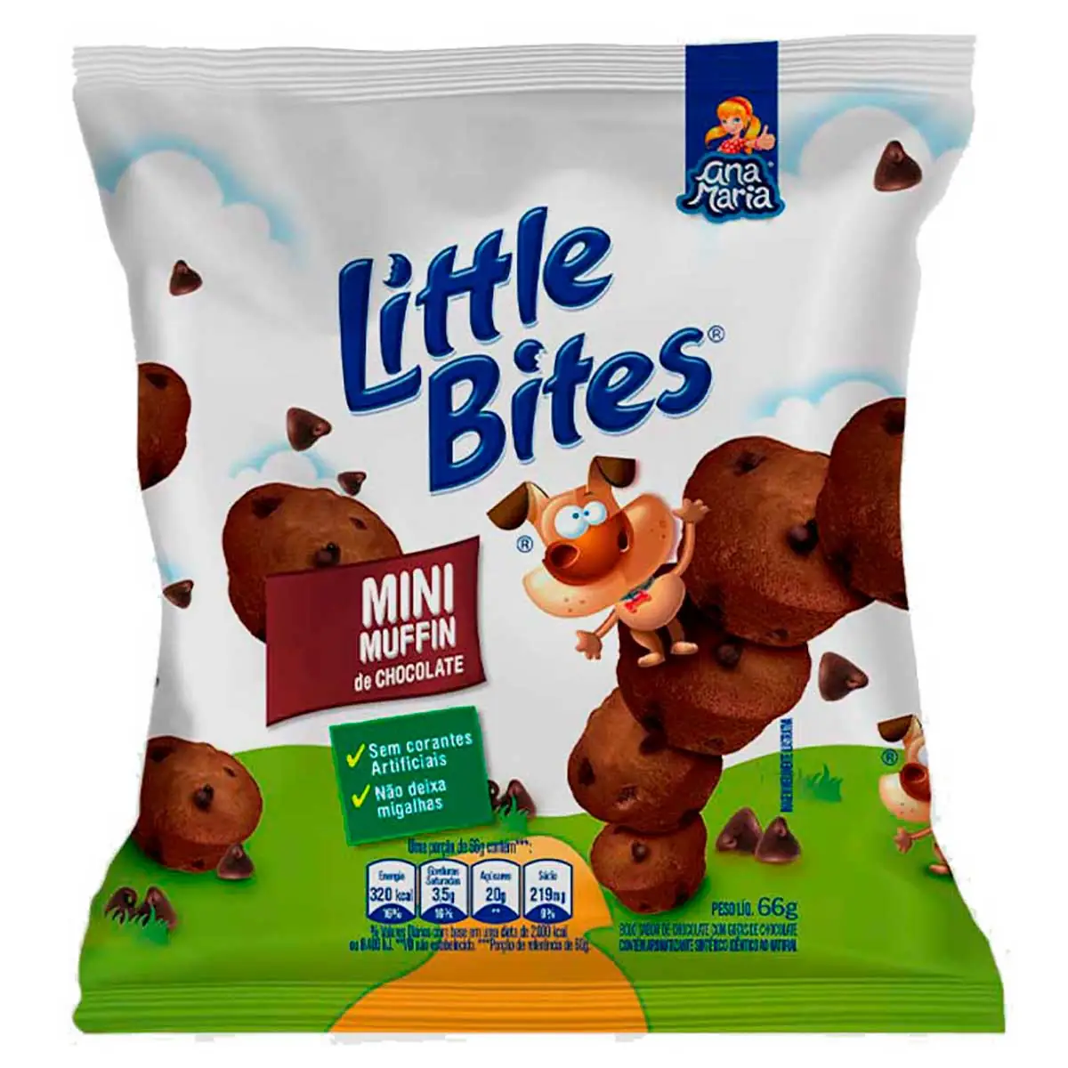 Mini Muffin de Chocolate com Gotas de Chocolate Ana Maria Little Bites 66g