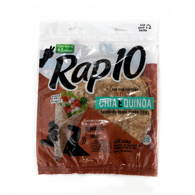 Pão Tortilha Chia e Quinoa Rap10 264g