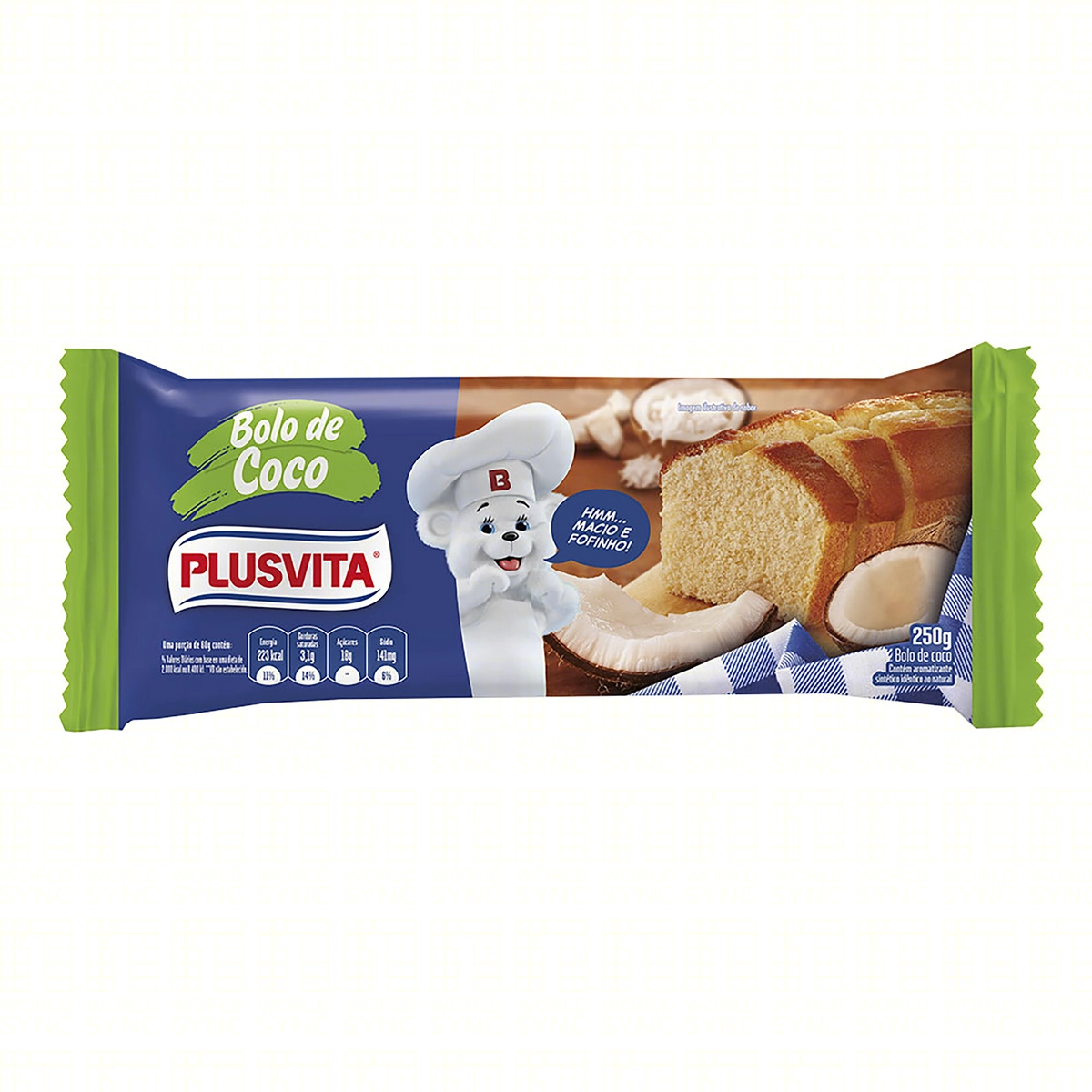 Bolo Coco Plusvita Pacote 250g