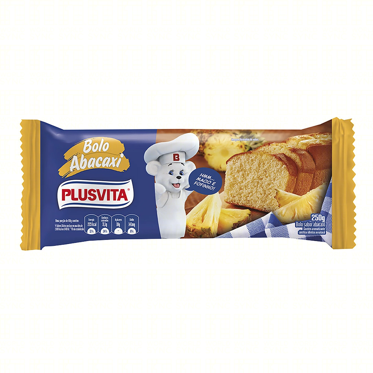 Bolo Abacaxi Plusvita Pacote 250g