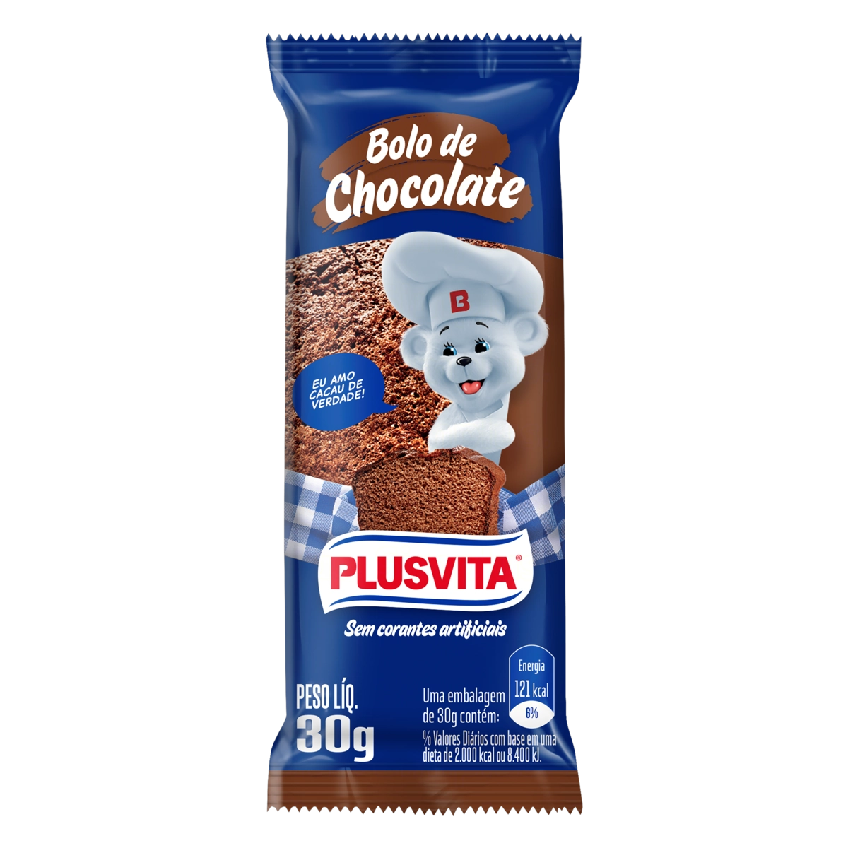 Bolo Chocolate Plusvita Pacote 30g
