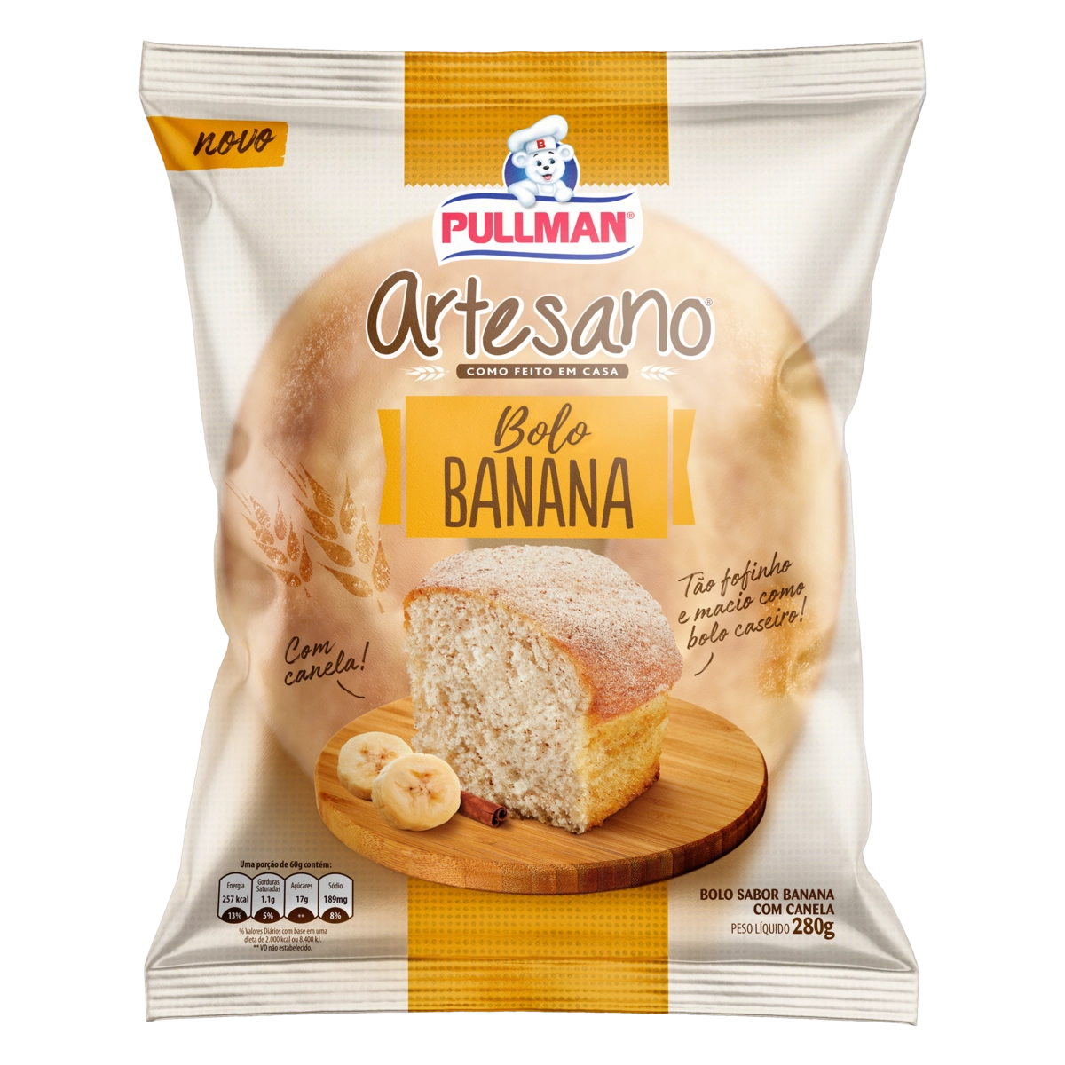 Bolo Pullman 280g Artesano Ban/canela