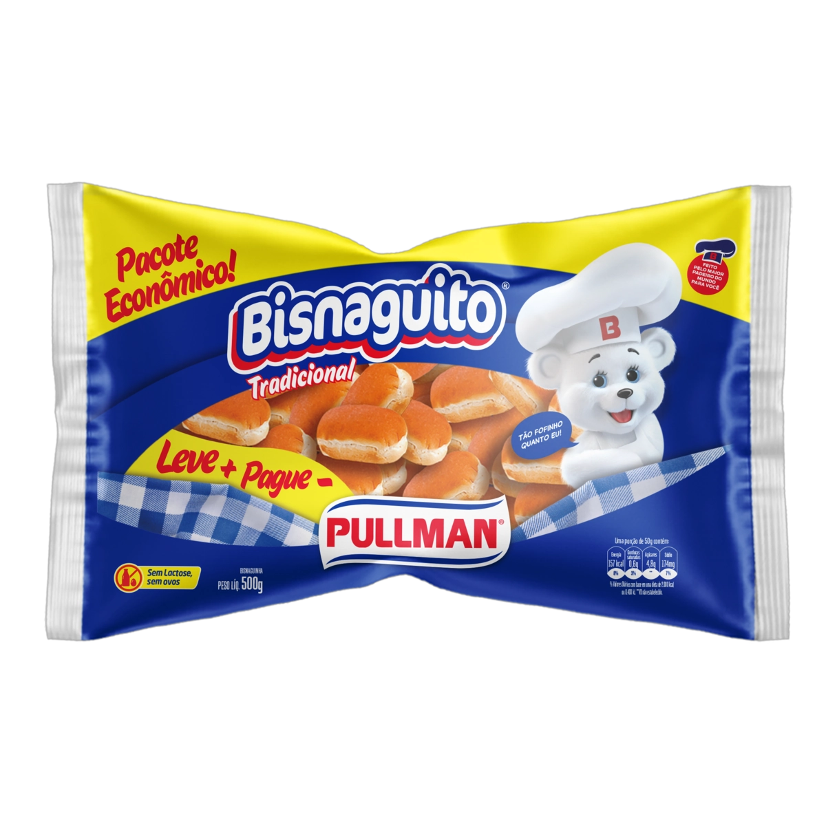 Pão Bisnaguinha Tradicional Zero Lactose Pullman Bisnaguito Pacote Econômico 500g Leve Mais Pague Me