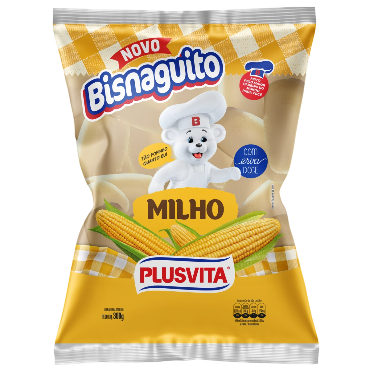 Pão Bisnaguinha Milho Plusvita Bisnaguito Pacote 300g