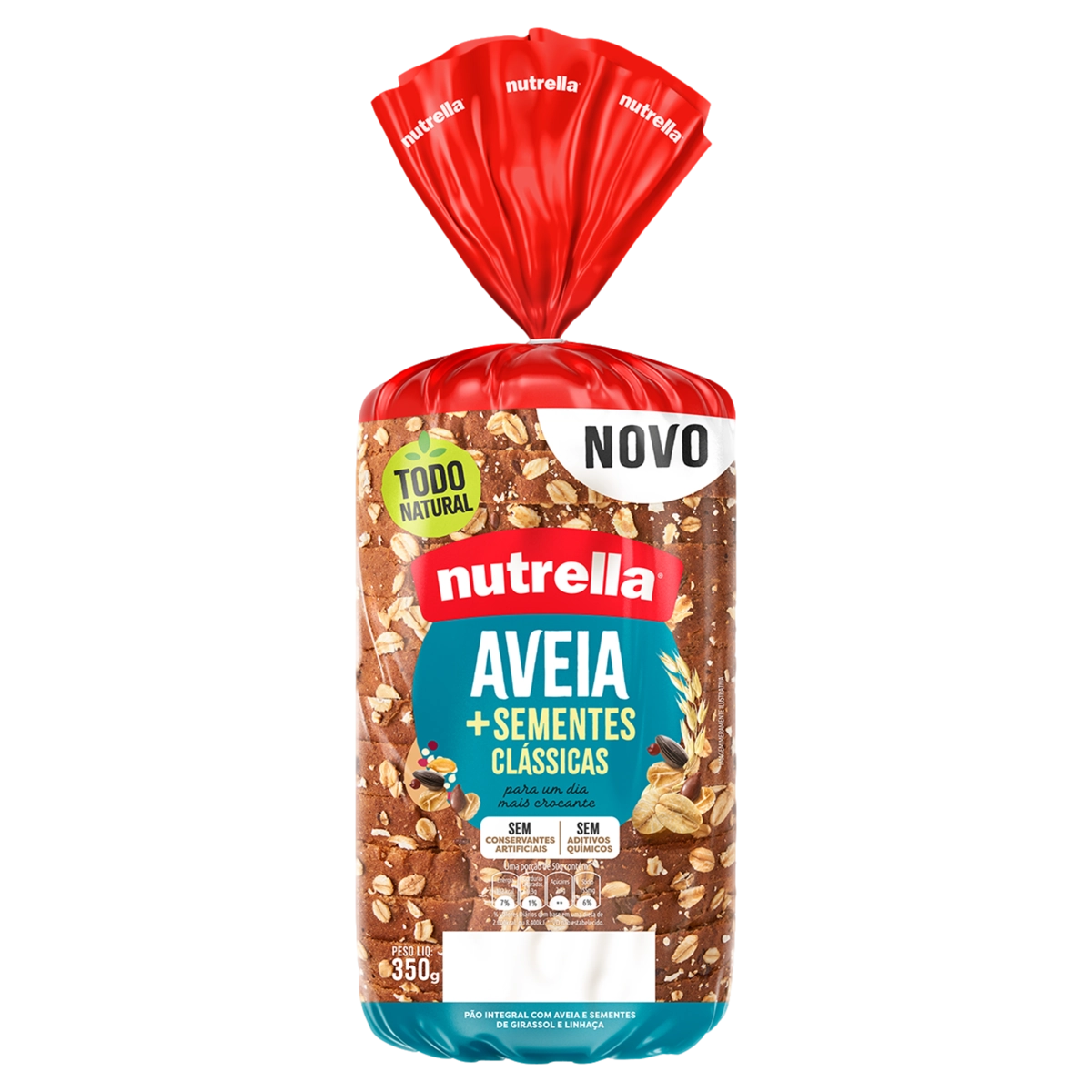 Pão Integral Aveia e Sementes Clássicas Nutrella 350g